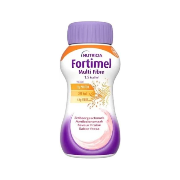 Fortimel multi fibre 1.5kcal saveur fraise Nutricia - 4 bouteilles de 200ml