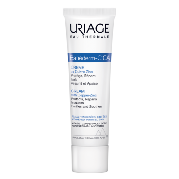 Bariéderm cica-crème réparatrice au Cu-Zn Uriage - tube de 15 ml