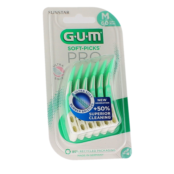 Soft-Picks Pro Brossettes interdentaires taille M GUM - boite de 60 brossettes
