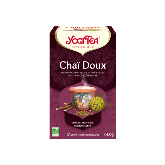 Chaï doux bio Yogi Tea - boite de 17 sachets