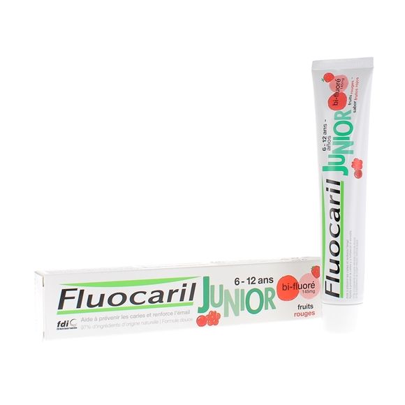 Dentifrice junior 1ères dents définitives fruits rouges Fluocaril - tube de 75 ml