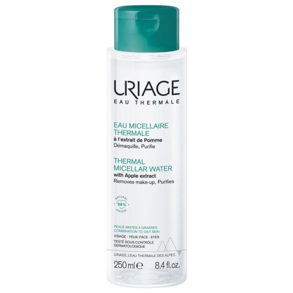 Eau micellaire thermale peaux mixtes à grasses Uriage - flacon de 250 ml