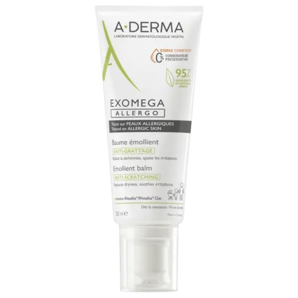 Exomega Allergo Baume émollient anti-grattage A-Derma - tube de 200 ml