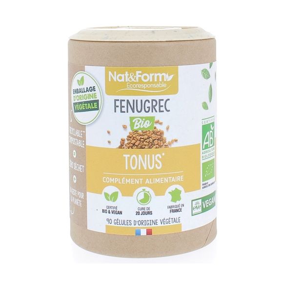 Fenugrec bio Ecoresponsable Nat&Form - boite de 90 gélules