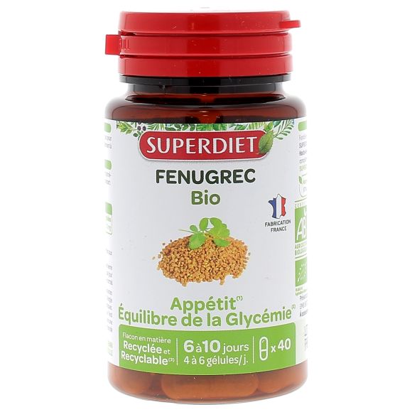 Fenugrec bio Super Diet - boite de 40 gélules