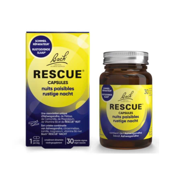 Fleurs de Bach Nuits paisibles Rescue - pot de 30 capsules