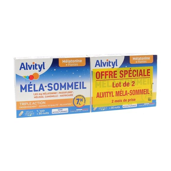 Méla-sommeil Alvityl - lot de 2 boites de 30 gélules