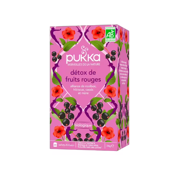 Détox de fruits rouges Pukka - boite de 20 sachets