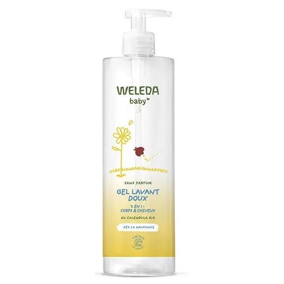 Gel lavant doux baby Weleda - flacon-pompe de 400ml