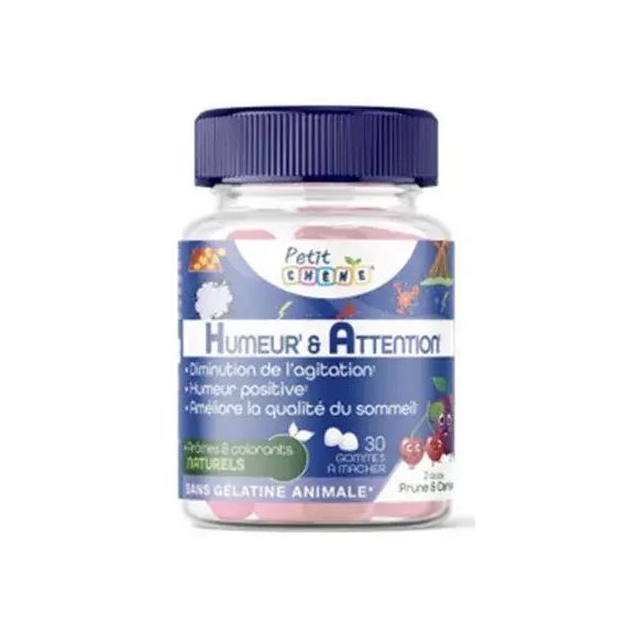 Petit Chêne Humeur et Attention Les 3 Chênes - pot de 30 gommes