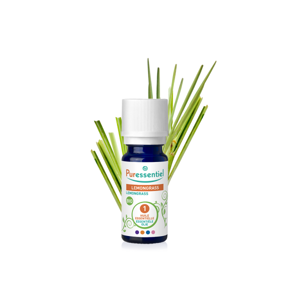 Huile essentielle de Lemongrass bio Puressentiel - flacon de 10 ml