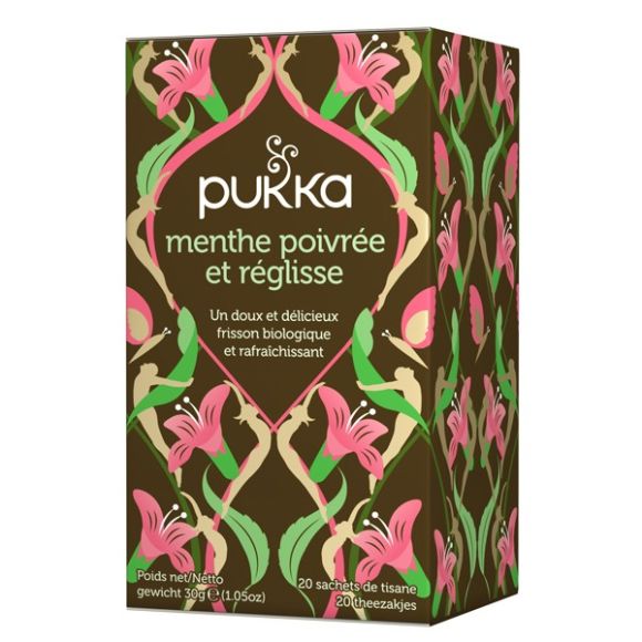 Infusion Menthe poivrée & Réglisse (Peppermint & Licorice) BIO Pukka - 20 sachets