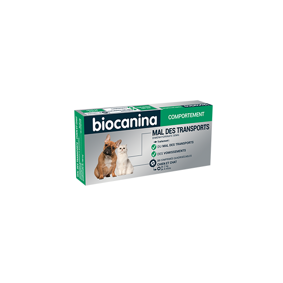 Mal des transports Biocanina - boîte de 20 comprimés
