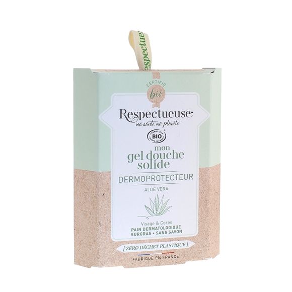Mon gel douche solide dermoprotecteur bio Respectueuse - pain de 75g