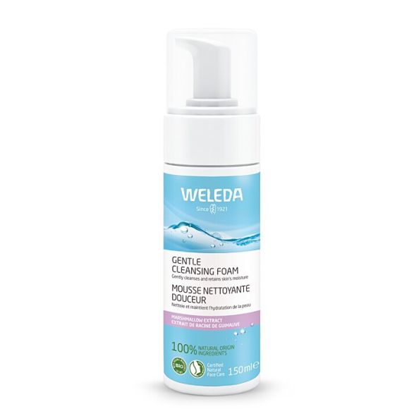 Mousse nettoyante douceur Weleda - flacon-pompe de 150ml