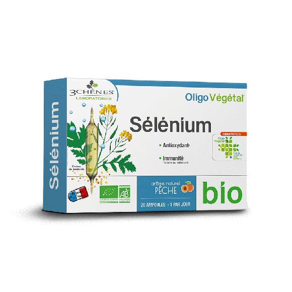OligoVégétal Sélénium bio Les 3 Chênes - boîte de 20 ampoules de 10ml
