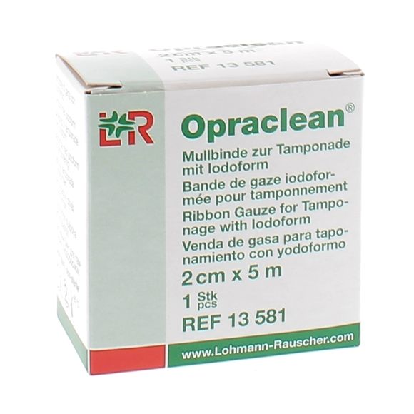 Opraclean Mèche gaze iodoformée 2cmx5m Lohmann & Rauscher - une mèche