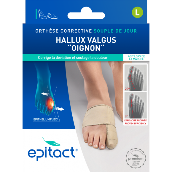 Orthèse corrective Hallux Valgus taille L souple de jour Epitact - 1 unité