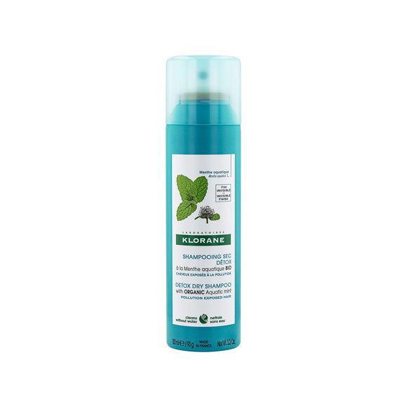 Shampooing sec détox menthe aquatique bio Klorane - spray de 150 ml