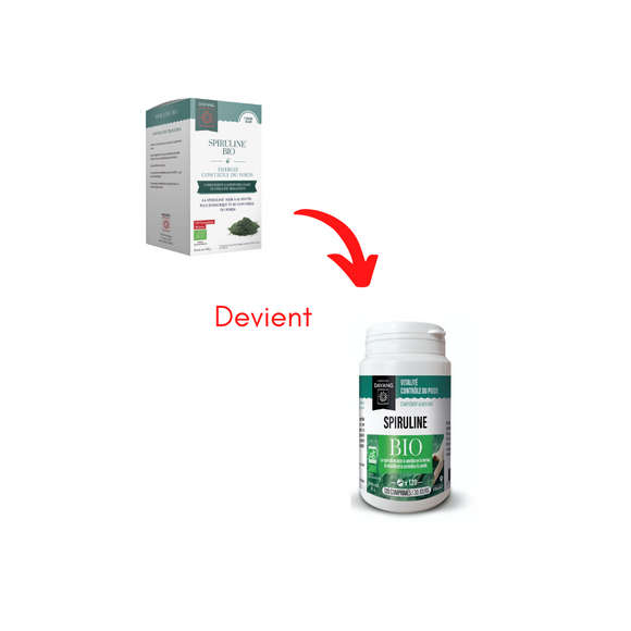 Spiruline Bio énergie/controle du poids Dayang - boite de 120 comprimés