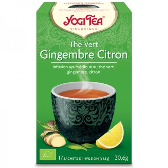 Thé vert gingembre citron BIO Yogi Tea - 17 infusettes