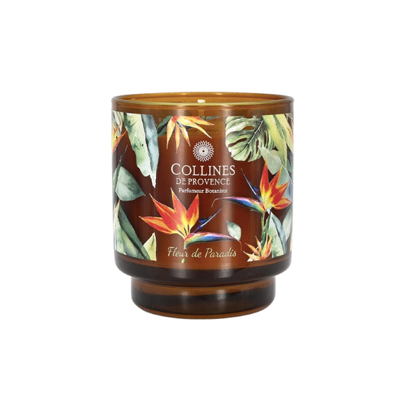 Bougie parfumée fleur de paradis Collines de Provence - bougie de 220g