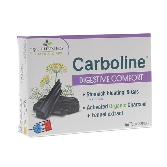Carboline confort digestif Les 3 chênes - boite de 30 capsules