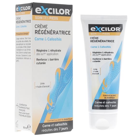 Excilor crème régénératrice cornes & callosités - tube de 50 ml