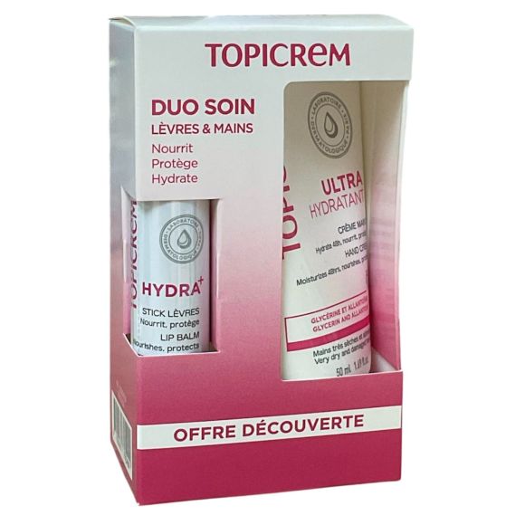 Duo soin lèvres et mains Topicrem - tube de 50ml + stick de 4g