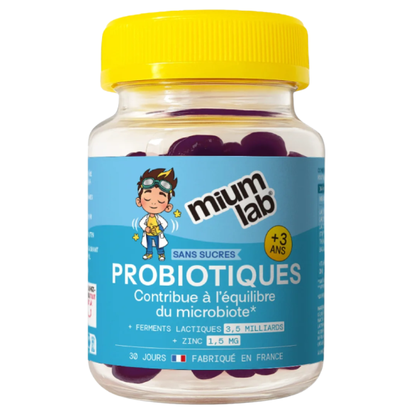 Probiotiques enfants sans sucres Mium Lab - pot de 30 gummies 