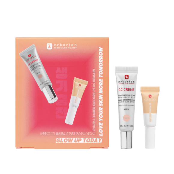 Glow up today CC crème x Super BB concealer Erborian - coffret de 2 produits 