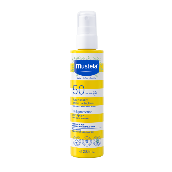 Spray solaire haute protection SPF50 Mustela - spray de 200 ml