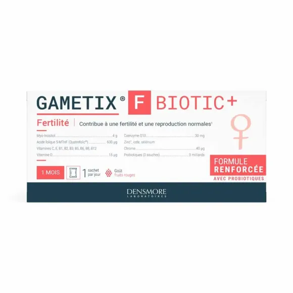 Gametix F Biotic + fertilité Densmore - boite de 30 sachets 