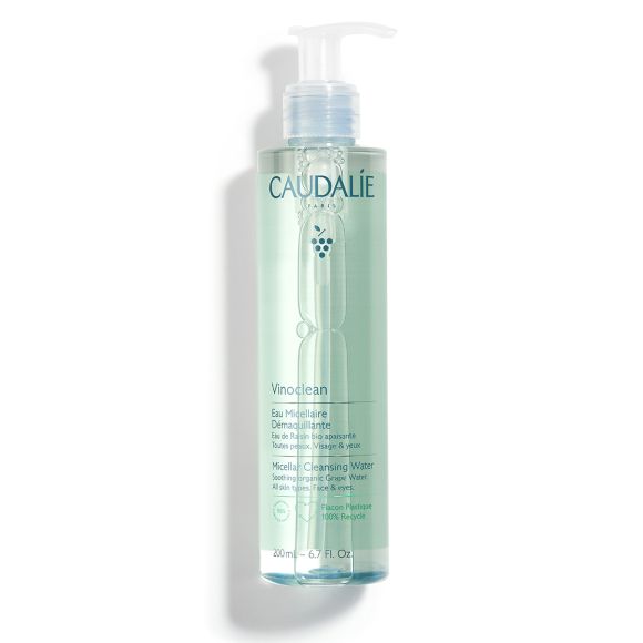 Eau micellaire démaquillante Vinoclean Caudalie - flacon pompe 200 ml