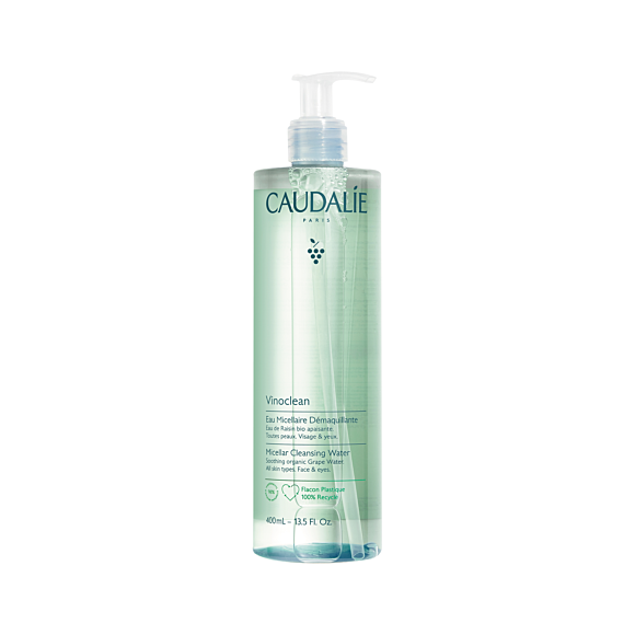 Vinoclean eau de raisin micellaire démaquillante Caudalie - flacon pompe de 400ml