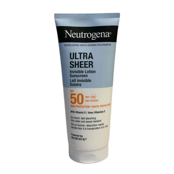 Ultra Sheer Lait corps invisible solaire SPF50 Neutrogena - tube de 200ml