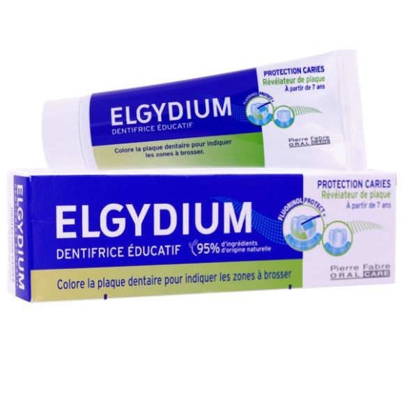 Dentifrice éducatif protection caries goût pomme Elgydium - tube de 50ml