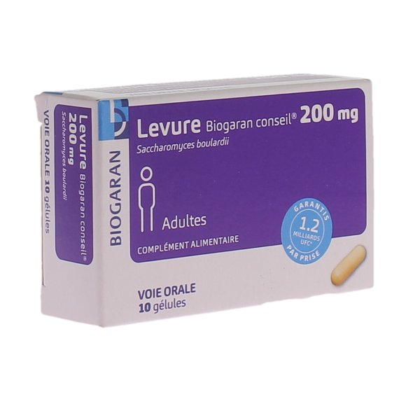 Levure 200mg adulte Biogaran - boite de 10 gélules