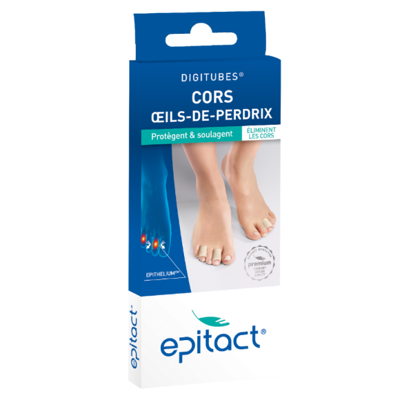 Digitubes cors oeils-de-perdrix taille L Epitact - 1x10cm 