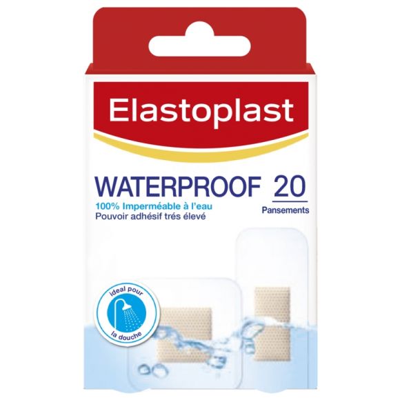 Waterproof pansement 100% résistant à l'eau Elastoplast - boite de 20 pansements
