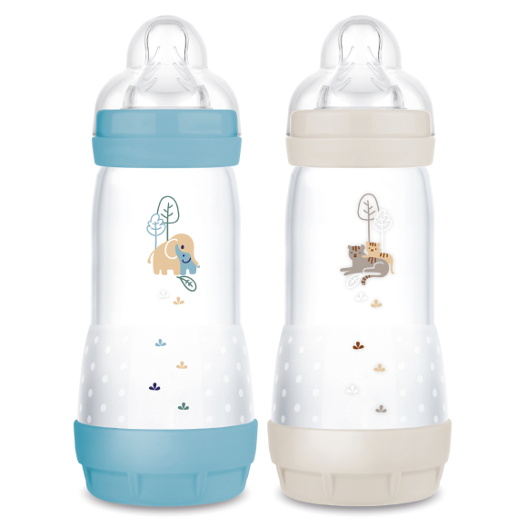 Biberon Océan et sable Easy start anti-colique 4+ mois débit 3 Mam - 2 biberons de 320 ml