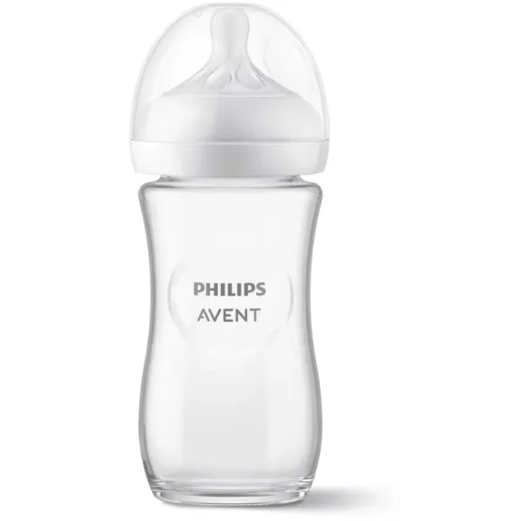 Biberon Natural Response en verre 0 mois et plus Avent - biberon de 240 ml