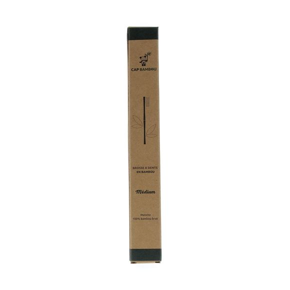 Brosse à dents adulte en bambou médium Cap Bambou - une brosse à dents