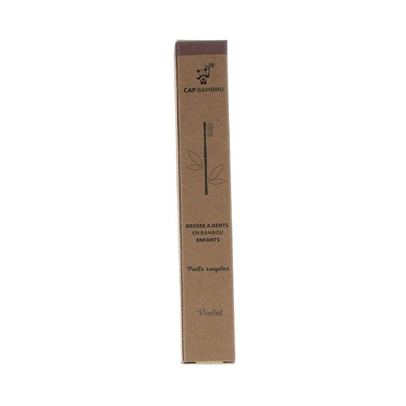 Brosse à dents enfants en bambou Cap Bambou - une brosse à dents