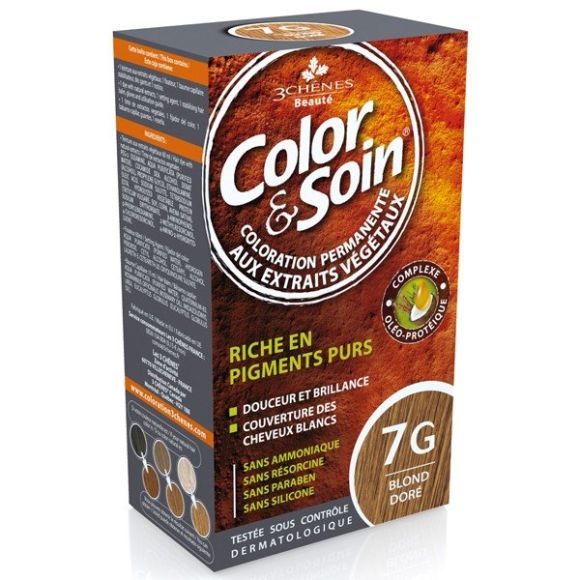 Color & soin coloration permanente Blond doré 7G Les 3 chênes - 1 kit