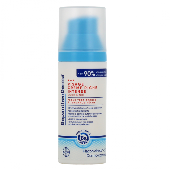 Crème riche intense visage BepanthenDerma - flacon-pompe de 50ml