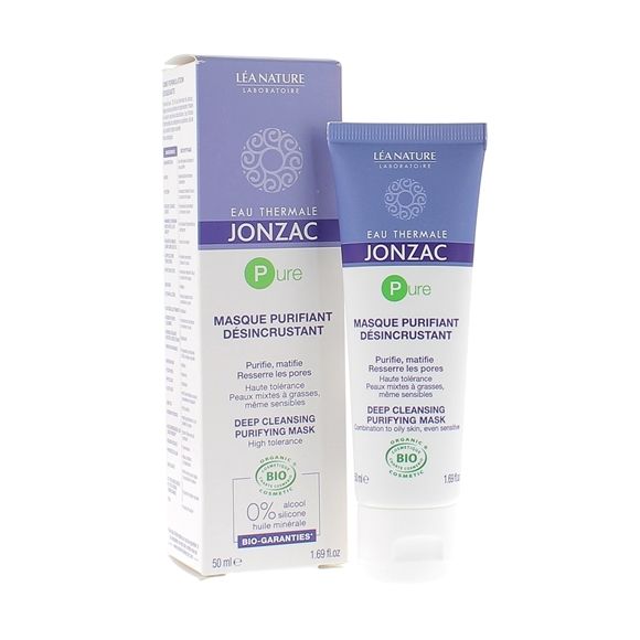 Eau thermale Jonzac Masque purifiant désincrustant bio Léa Nature - tube de 50 ml