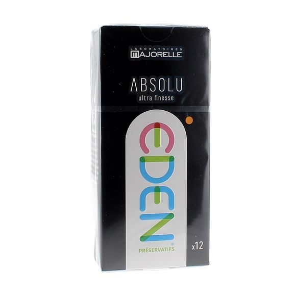 Eden Préservatifs Absolu ultra-finesse Laboratoire Majorelle - boîte de 12 préservatifs