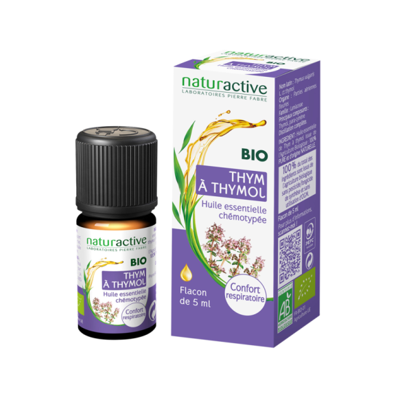 Huile essentielle de Thym à thymol Bio Naturactive - flacon de 5ml
