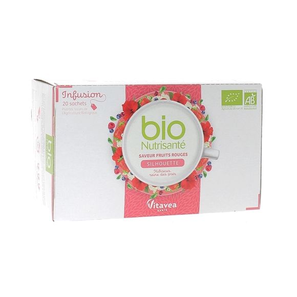 Infusion silhouette saveur fruits rouges bio Nutrisanté - boîte de 20 sachets